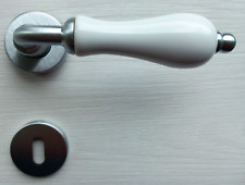 Maniglie per porte interne Porcellana BIANCA, cromo satinato