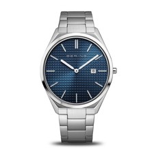 BERING Ultra Slim Collection 17240-707 Orologio Uomo Quarzo Acciaio Blu