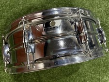 Ludwig Rullante Acciaio Tamburo 14” Nero Bianco Distintivo Vintage