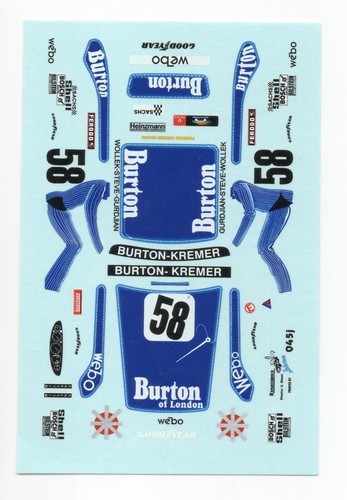 Decals porsche 934 burton - decals,