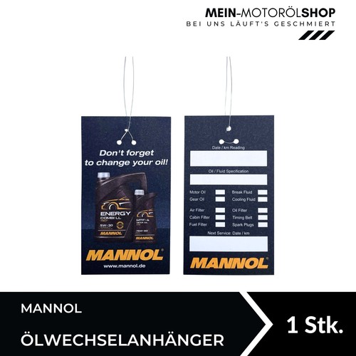 Mannol oil change - oil, label