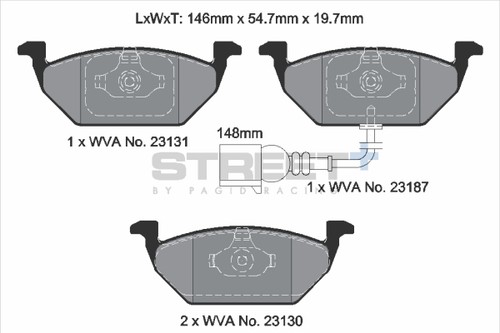 Pastiglie freni golf vi - vw,
