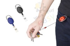 Portachiavi Retrattile Estensibile Block Shaft Sicura Chiavi Badge filo clip