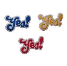 *HH* Toppa Patch Yes Si Scritta Lettere Decorazione Pantaloni Giacchette 
