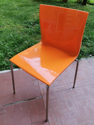 Set sedie arancioni pvc - 5, in