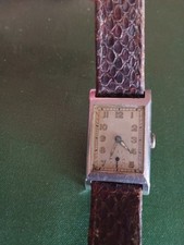 Orologio Anni 40 Art Déco Rettangolare Uomo Edelstahl Ref 39135