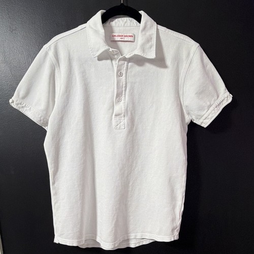 Orlebar polo uomo marrone - orlebar,