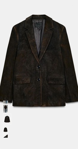 Zara blazer 100 pelle - zara, 100%