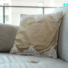 Cuscino Arredo Velluto Beige