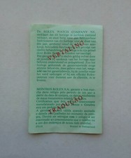 Rolex Warranty Translation