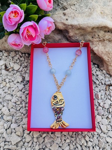 Collana pesce colorato - collana,