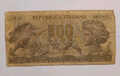 Banconota 500 lire - , decreto