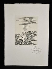 ARNALDO CIARROCCHI ACQUAFORTE ORIGINALE DATATA 1989 CON DEDICA AUTOGRAFA SNL1