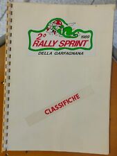 2° RALLY SPRINT DELLA GARFAGNANA  1989  Classifiche  Libro dei tempi