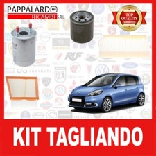 KIT 4 FILTRI TAGLIANDO PER RENAULT SCENIC III 1.5 DCI 