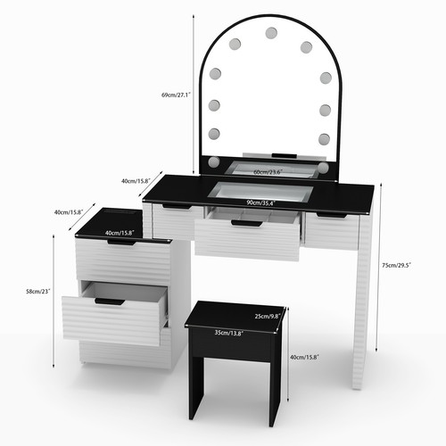 Set sedia scrivania moderna
