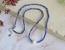 Collana fatta a mano 18" perle