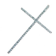 K18WG ciondolo diamante blu