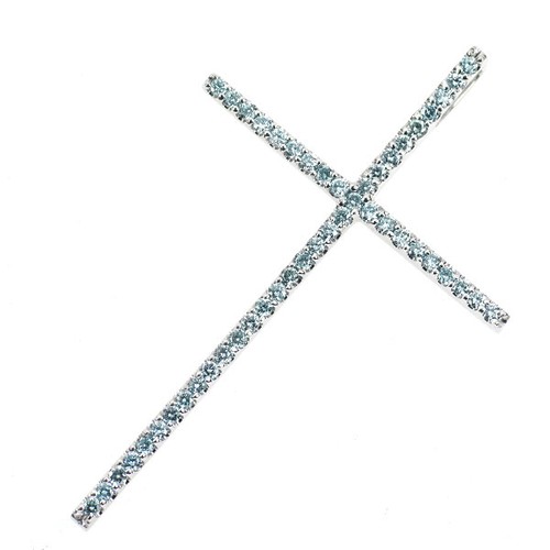 K18wg ciondolo diamante blu - k18wg,