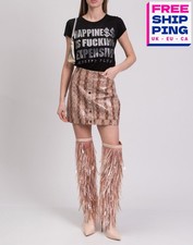 T-shirt top PHILIPP PLEIN COUTURE RRP€540 taglia S parola offensiva EDIZIONE LIMITATA