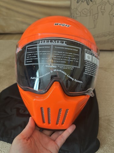 Casco moto integrale vintage
