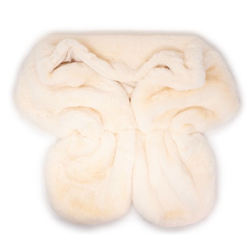 Stola pelliccia color - , panna