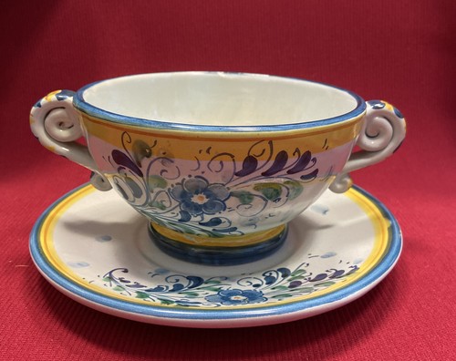 Tazza con vassoio ceramica - in,