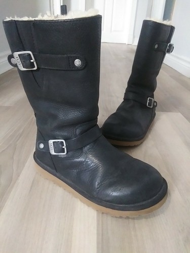 Ugg kensington black leather - black,
