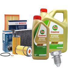 Kit tagliando olio CASTROL EDGE 5W40 5LT + 4 FILTRI BOSCH AUDI A3 8P1 1.9 TDI
