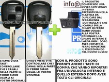 GUSCIO E TASTI PER CHIAVE TELECOMANDO TOYOTA YARIS LAMA 8MM DIVERSA FRONTE RETRO