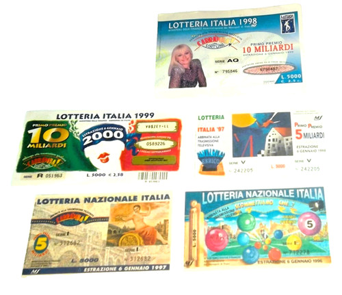 Vintage lotto 5 - di, biglietti