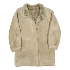 Giacca In Pelle Beige Per