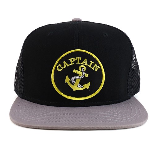 Captain anchor circular patch - anchor,