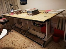 tavolo da disegno tecnigrafo BF zucor 340*120 con luce e sgabello