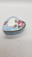 Portagioie vintage Royal Albert cuore portagioie porcellana rosa floreale Inghilterra