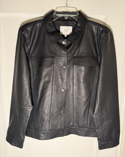 Giacca pelle nera - giacca, just