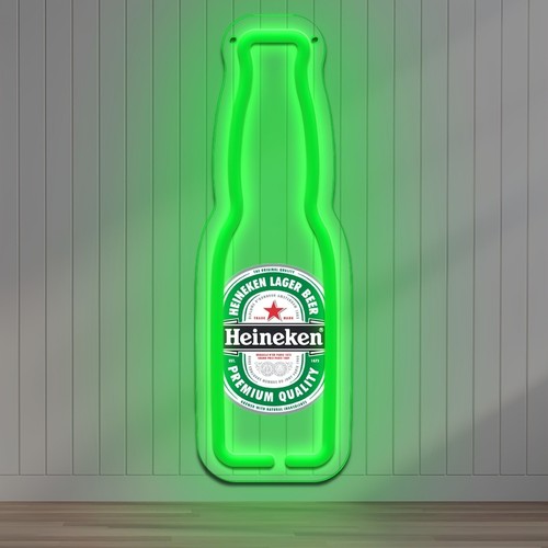 Heineken bottiglia birra neon - heineken,
