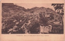 1608) CARTOLINA USCIO VEDUTA COLONIA CARLO ARNALDI  VIAGGIATA GENOVA FAGIUOLI