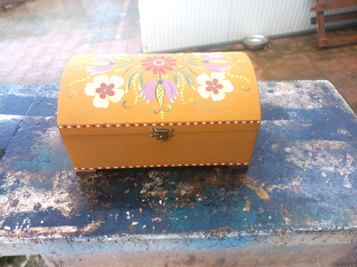 Cofanetto tirolese dipinto - cofanetto,