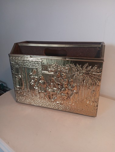 Porta riviste vintage ottone