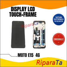 DISPLAY LCD FRAME TOUCH MOTOROLA MOTO E15 4G XT2523-6 ORIGINALE NERO