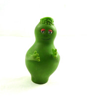 GIOCO VINTAGE PUPAZZO GOMMA BARBAPAPà VERDE FABIANPLASTICA  ANNI 70 DIFETTO