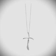 Bliss collana con croce diamanti oro bianco 18kt (20101343)