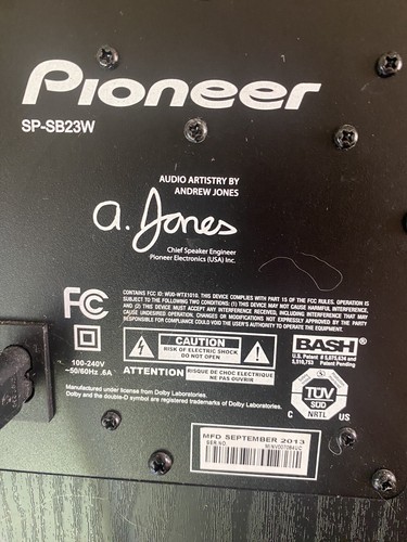 Pioneer sb23w andrew jones - andrew,