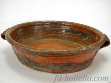 Ciotola antica,stufarola in terracotta da cucina,vecchia terrina smaltata a86