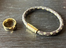 Bracciale e anello in corda