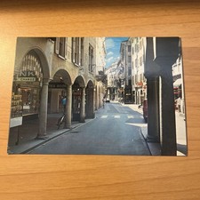 CARTOLINA COLORI VINTAGE COLLEZIONE LUGANO PORTICI DELLA VIA NASSA 