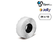Open Data Jolly etichette permanenti conf.10 rotoliprezzatrice 26X12 mm bianco