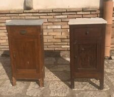Antichi comodini mobiletto entrata alzata consolle in legno e marmo primi 900