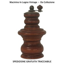 MACININO CAFFÈ • Vintage Macinacaffè In Legno Color Noce • Da Collezione